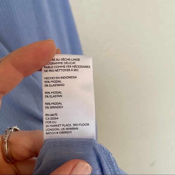 UO Silence & Noise Periwinkle Open Back Tank Top - Picture 5 of 8